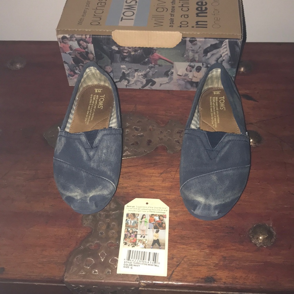 Toms Stonewash Twill Navy size 6wmns